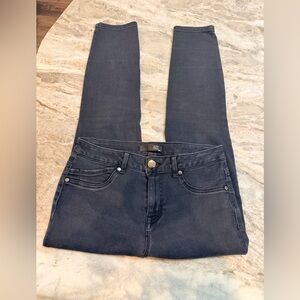 1822 Denim Black Skinny Jeans Size 8 Ankle Cropped Stretch Mid Rise